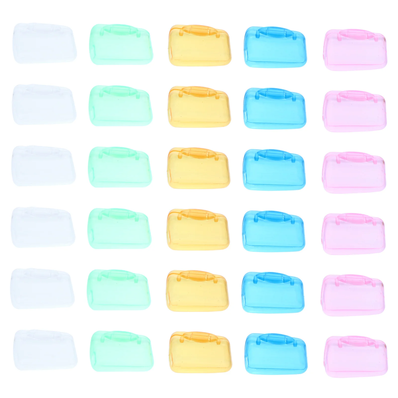 30 pçs portátil plástico escova de dentes capa protetora à prova de poeira tampa de armazenamento viagem ao ar livre acampamento titular escova de dentes