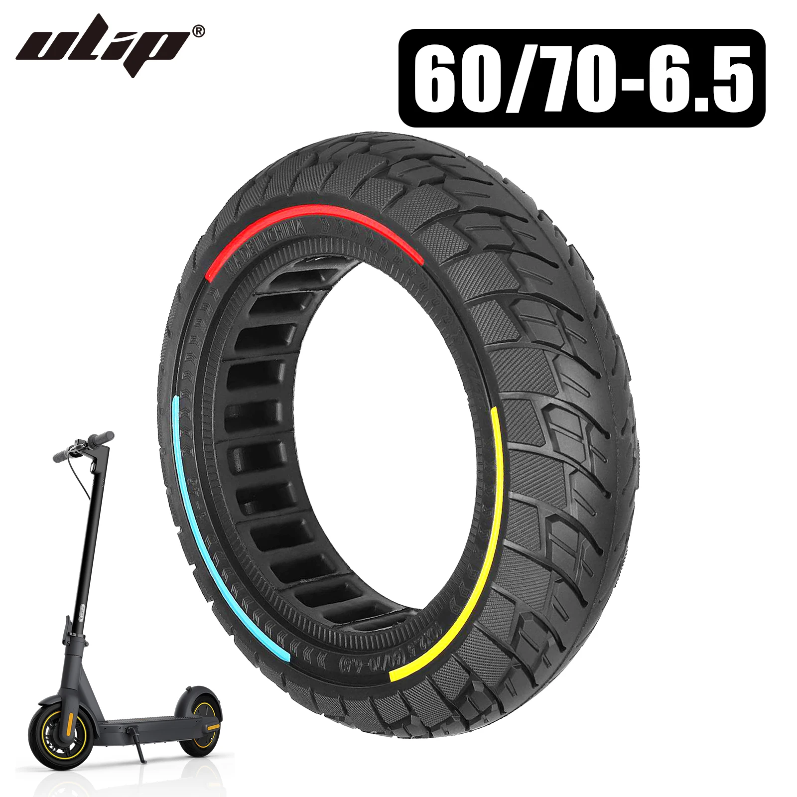 

Ulip 10Inch 60/70-6.5 Off-Road Solid Tires 10x2.5 For Ninebot Max G30 G30D G30E Scooter Wear-resistant Puncture-proof Tire Parts