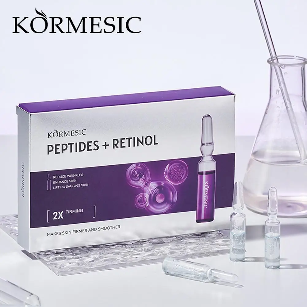 Peptide Retinol Facial Serum Ampoule 2ml x 7 Firming Hydrating Refreshing Essence Nourishing Anti Aging Daily Smooth Skin Care