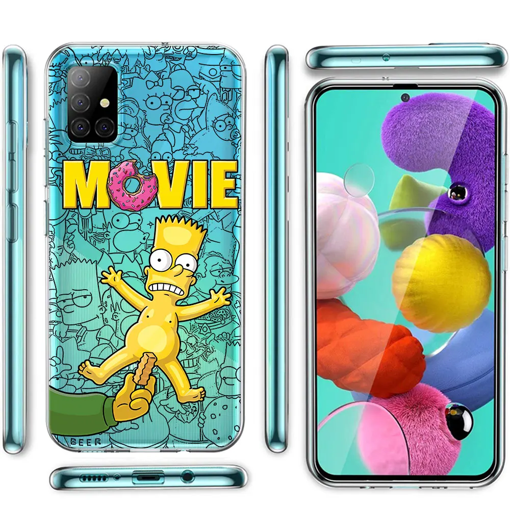 The Simpson Phone Case for Samsung Galaxy A71 A15 A24 A54 A55 A33 A35 A12 A13 A14 A22 A25 A31 A52 A21s Transparent TPU Cover