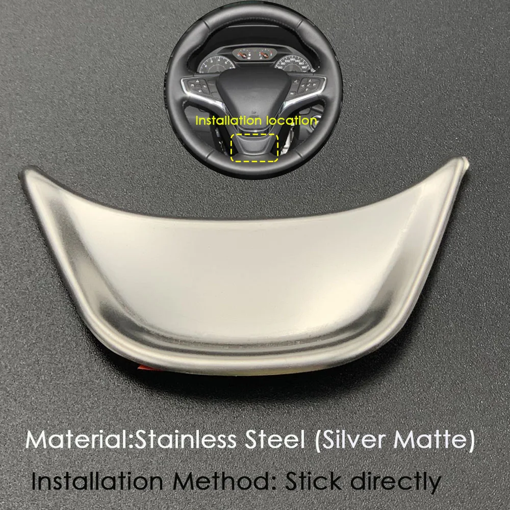 For Chevrolet Equinox Malibu 2017-22 Opel Ampera Buick Velite 5 Metal Car Accessories Steering Wheel Decorative Cover Sticker