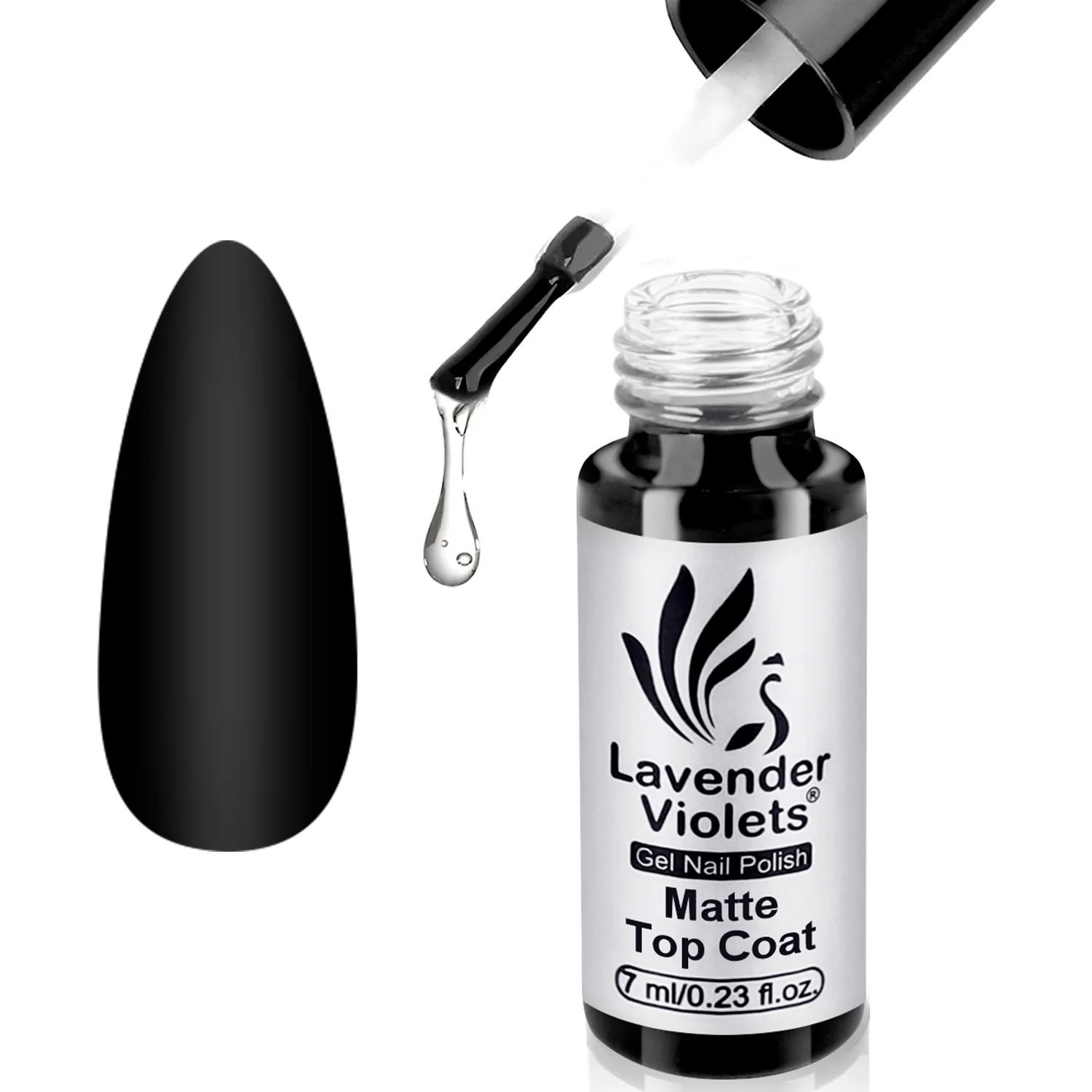 

7ml No Wipe Matte Top Coat Soak Off Gel Nail Polish Matte Effect Finish Need Cured for Home Salon Nail Art Manicure Pedicure