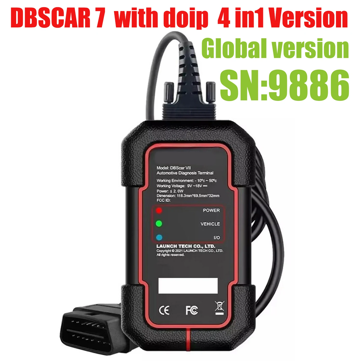 

DBScar VII DBSCAR7 Версия 4 в 1, разъем Bluetooth DBSCAR, поддержка CANFD, инструмент для протоколов DOIP, DIAGZONE PRODIAG XDIAG XPRO5 ADS