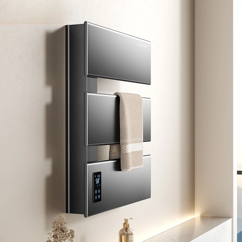 Electric towel rack, bathroom, household regular heating, drying, sterilization, bathroom light and dark bath towel rack