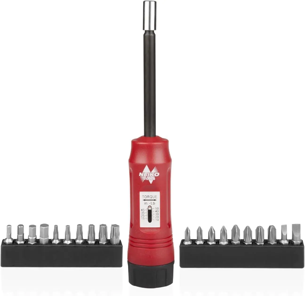 

Adjustable Torque Screwdriver Set with 20 Bits, 10-50 In-Lbs Range for HVAC and Gunsmithing