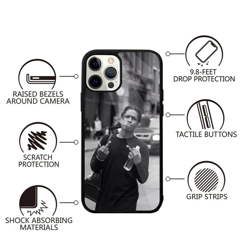 ASAP-Rocky-S Rapper  Phone Case Strong Magnetic For IPhone 15,14,13,Pro,Max,Plus,11,12,Mini For Magsafe Wireless Charging