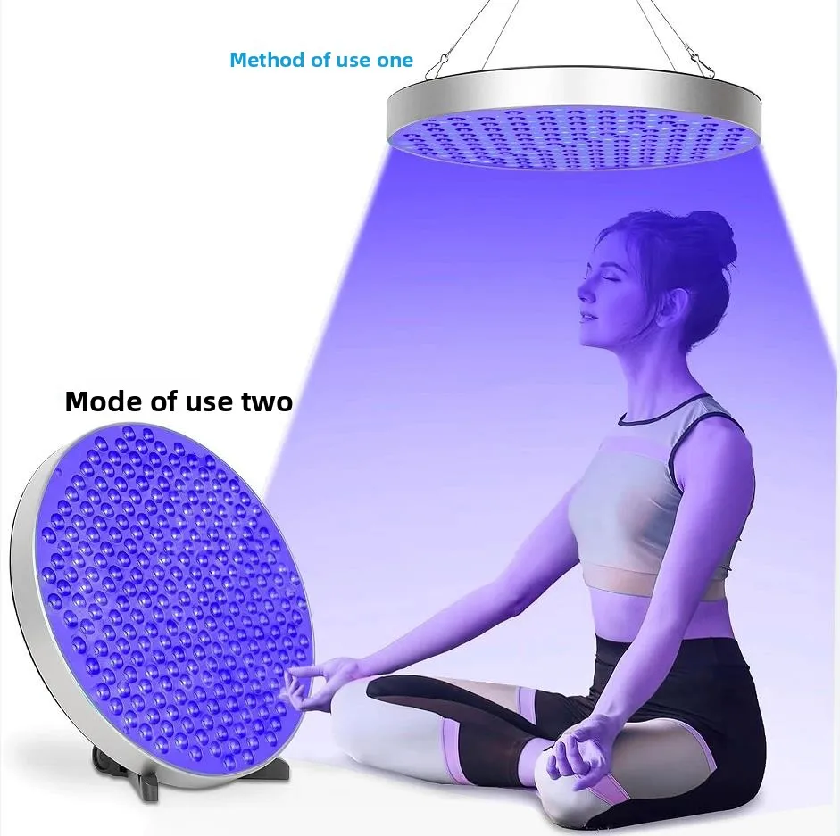 250 LED Bronze Sunbathing Tanning Lamp 50W Round Full Blue Light Stand Beauty Lamp