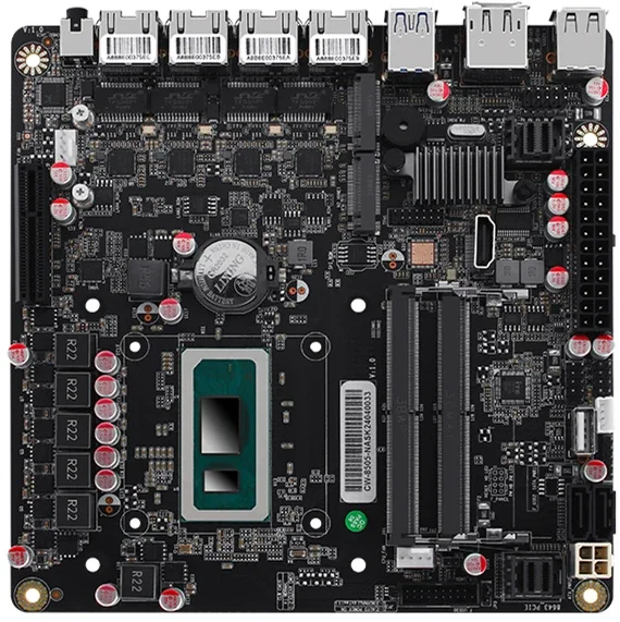 2025newi5-12450H 6-Bay NAS اللوحة الأم 8505 ماكس 6 * NVMe 6 * SATA3.0 1 * PCIEx4 i226-V 2.5G 2 * DDR5 جدار الحماية راوتر اللوحة الرئيسية الصغيرة ITX