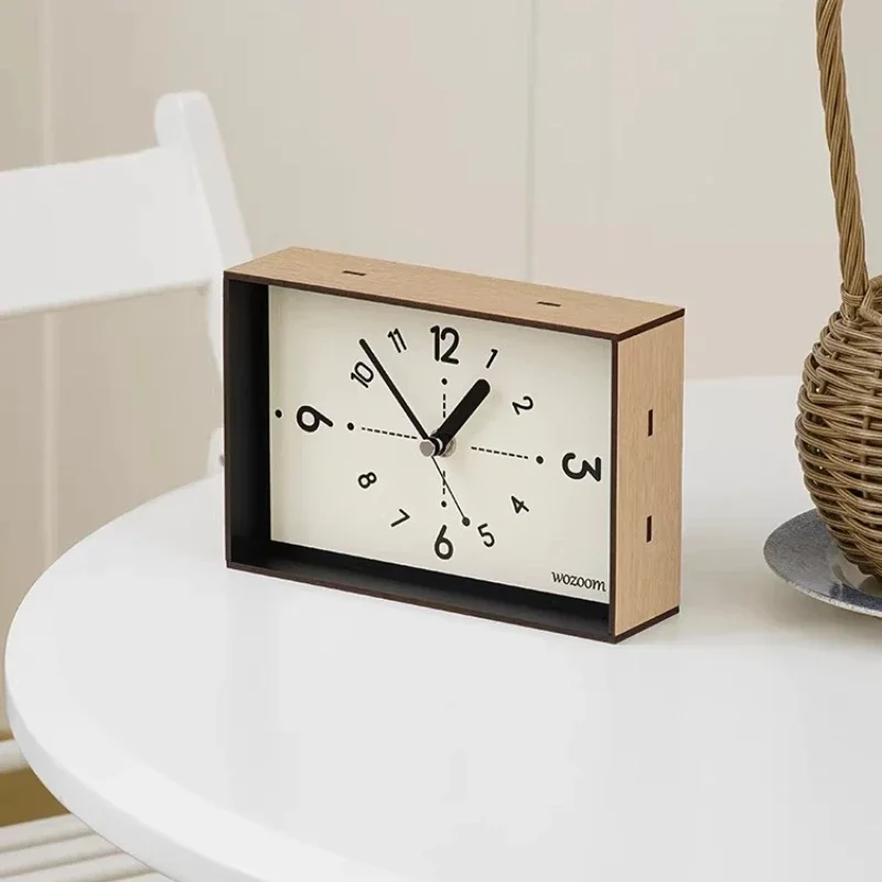 

Creative Living Room Desktop Clock Ornament Vintage Home Decor Tabletop Clock Decoration