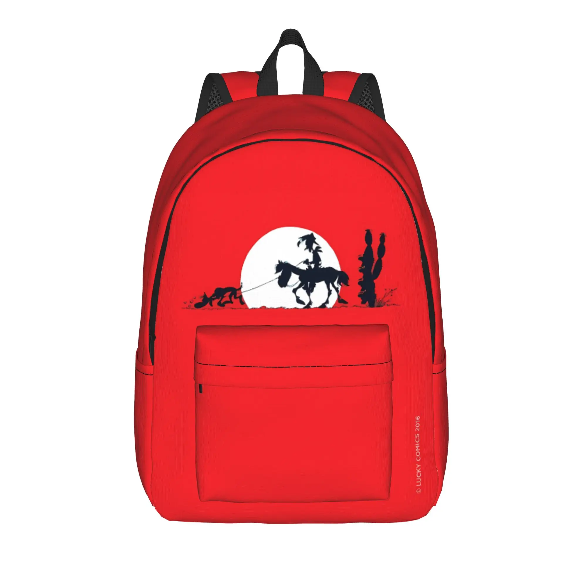 Lucky Luke Cartoon Comics (7) Backpack  Travel Backpacks Men Aesthetic School Bags Colorful Big Rucksack