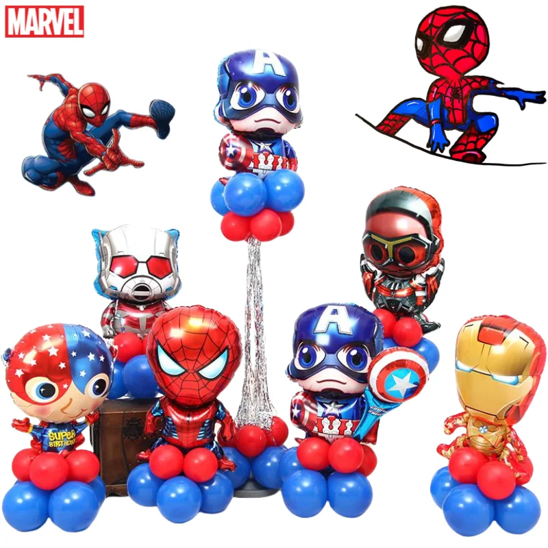 

Marvel The Avengers Spiderman Iron Man Captain America Movie Peripherals Creative Cartoon Q Edition Party Decoration Balloons