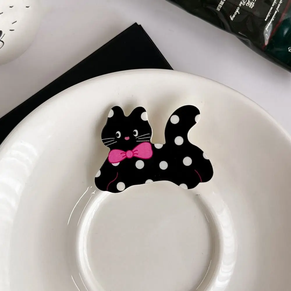 Animal Cat Hair Clip Sweet Korean Style Cartoon Acrylic Bang Clip Hair Accessories Ponytail Holder Cartoon Hair Clip Daily DIY