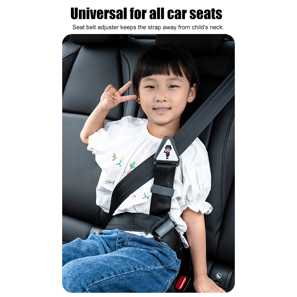 Car Seat Belt Adjustment Holder Universal Safety Belt Adjuster for Kids Adjustable Anti-Neck Shoulder Cover Seat Belt Positioner