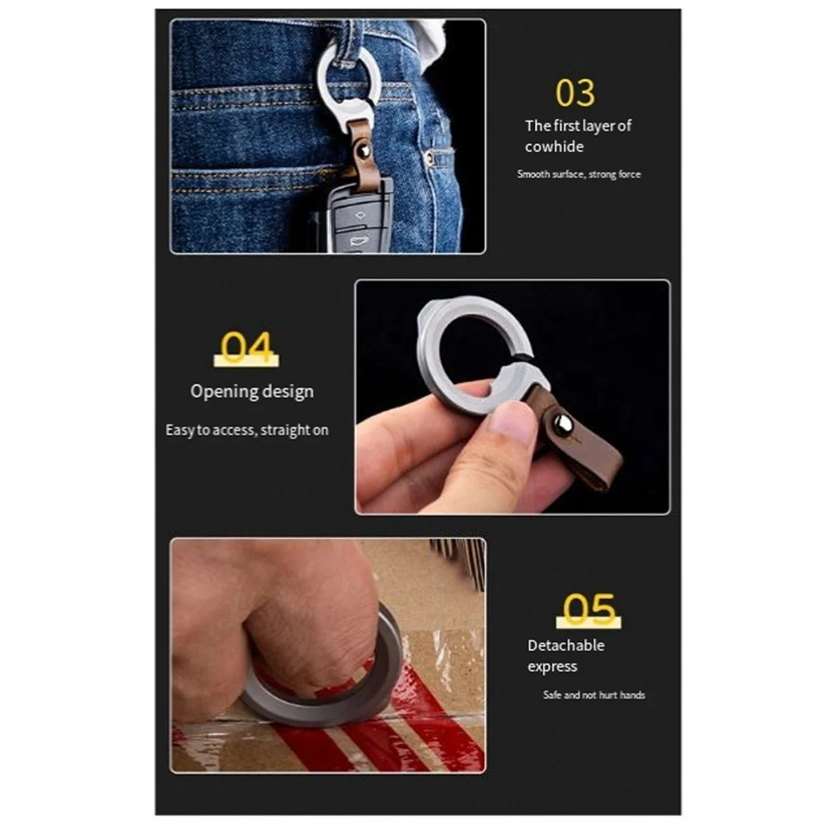 ELBA_Keychain Key Pendant Car Key Bag Portable Bottle Opener Tool