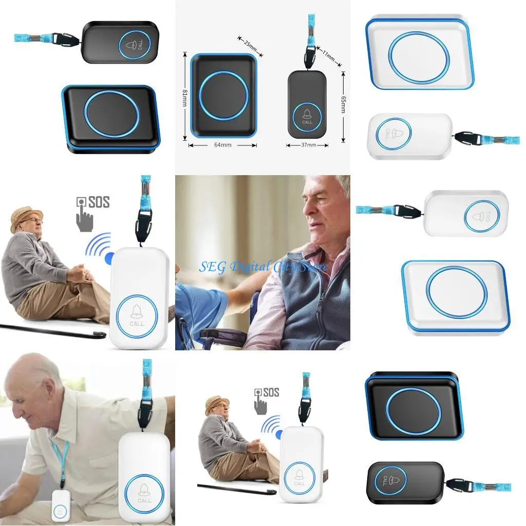 U75B Alarm System SOS Alert for Patient 60 Chimes 5 Gear Sound Adjustable