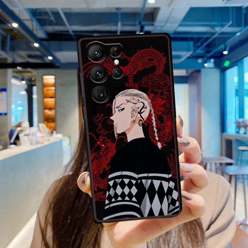 Tokyo Revengers جراب هاتف أسود خلفي ، فن رائع ، أنيمي ، مناسب لسامسونج جالاكسي S24 ، S23 ، S22 ، S21 ، S20 FE ، S10 ، S10E Plus ، الترا برو لايت ، 5G #4