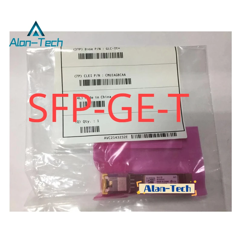 SFP-GE-T Original Factory  10/100/1000BASE-T SFP TO Copper RJ-45 SGMII Transceiver Module