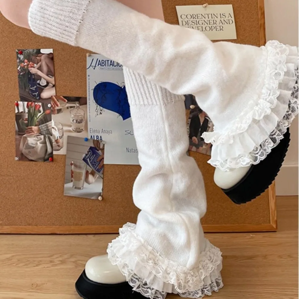 JK Autumn Winter Leg Stockings Y2K Elasticity Knee Socks Harajuku Slimming Thigh High Socks for Women