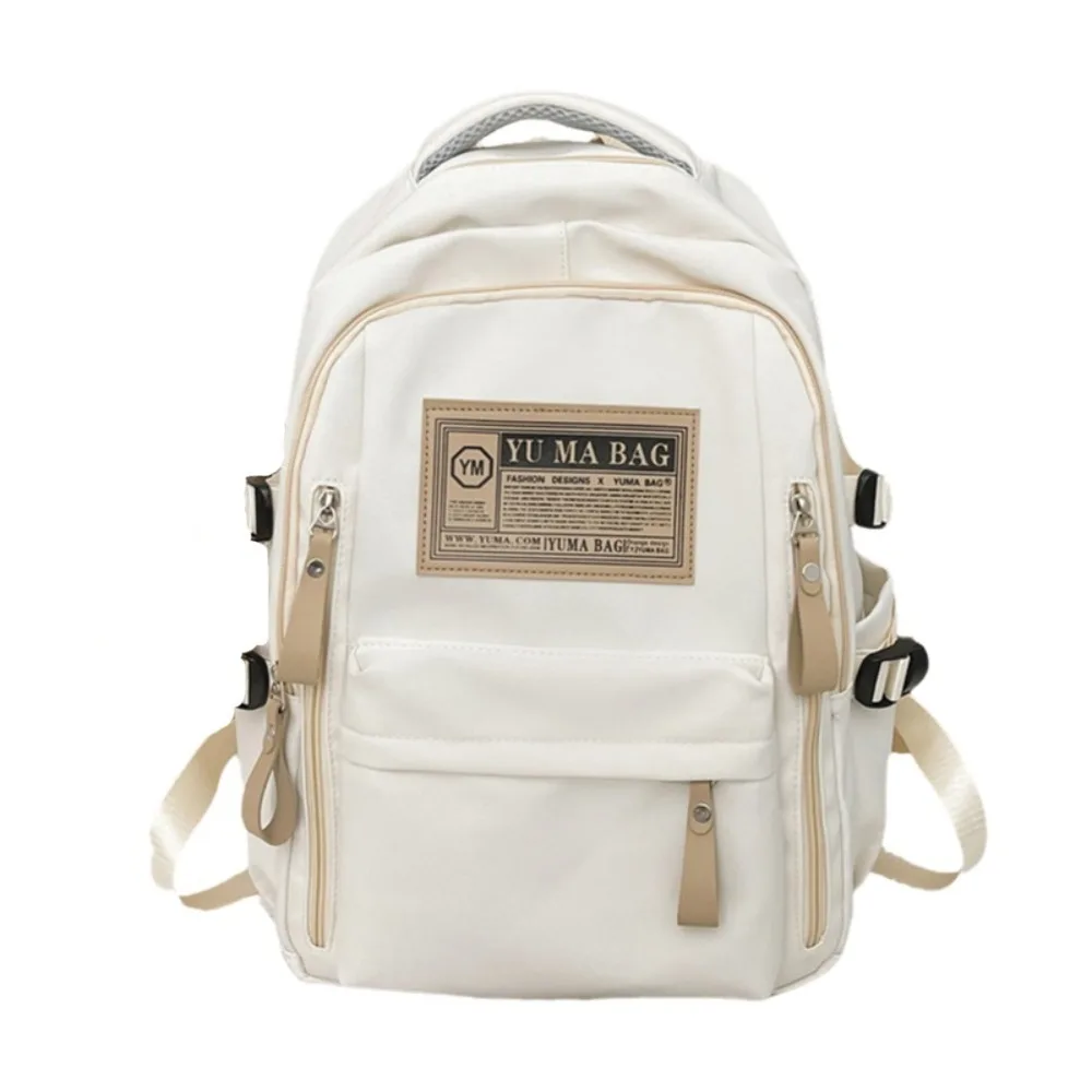 

Модный студенческий рюкзак большой емкости с несколькими карманами для отдыха, нейлоновая школьная сумка на молнии, повседневный подростковый рюкзак для путешествий