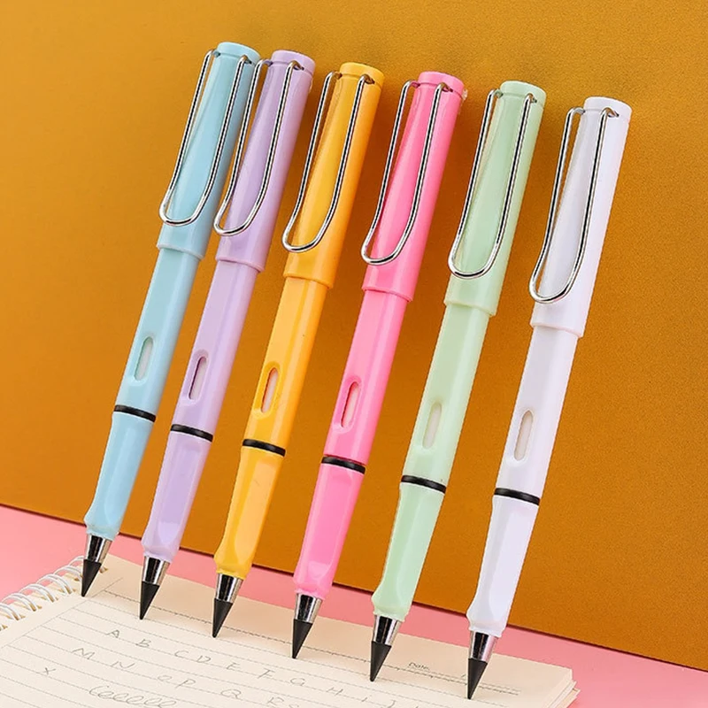 10pcs No Sharpening Pencil No Ink Infinity Pencil Forever Pencil With Eraser Pencil Kids Gift Draw School Supply Gifts