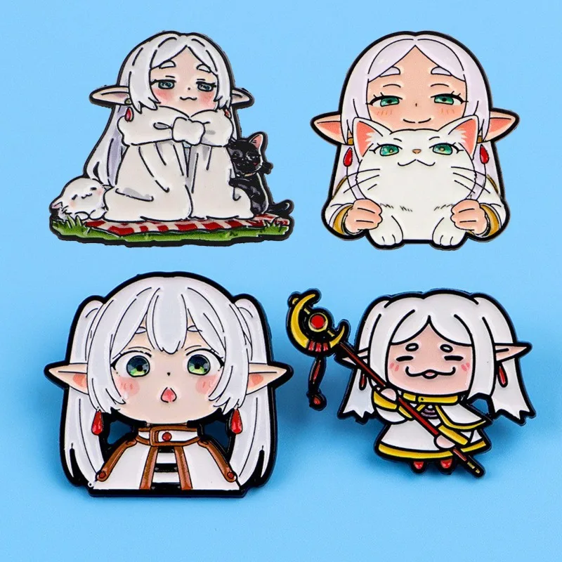 

Новые популярные аниме-броши Frieren: милые значки с персонажами из комиксов для одежды, рюкзаков, лацканов, головных уборов. Аксессуары и подарки для фанатов.