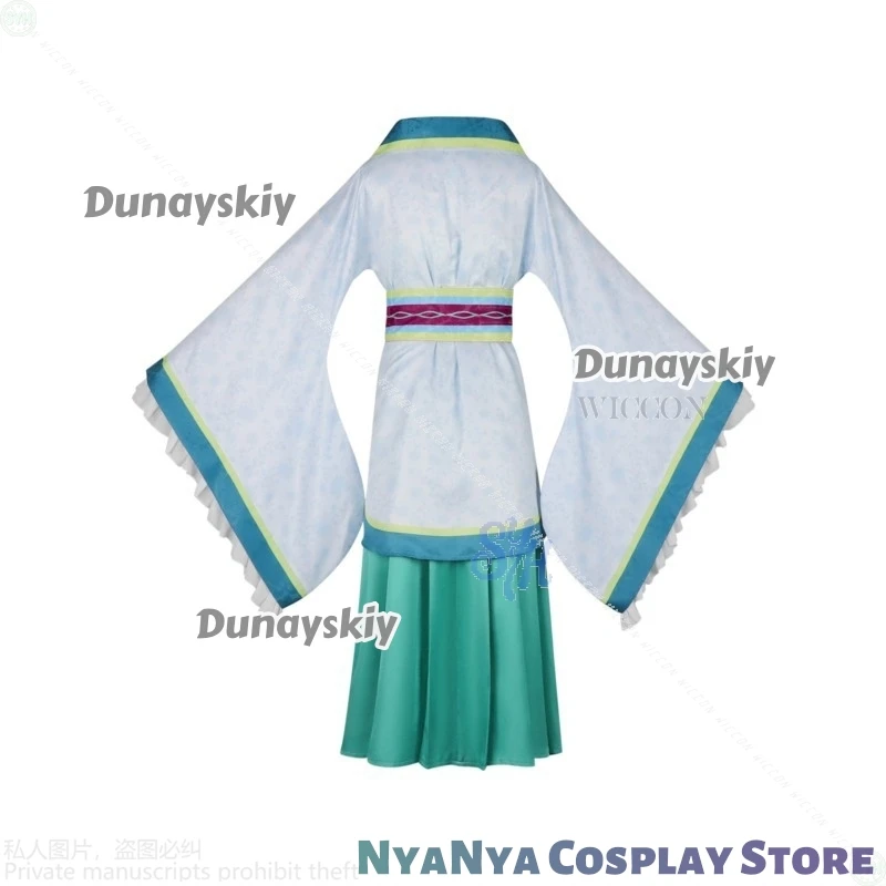 Maomao Cosplay Anime The Apothecary Diaries Seragam Perjamuan Gaun Panjang Hijau Retro Gaya Cina Hanfu Lolita Pesta Halloween