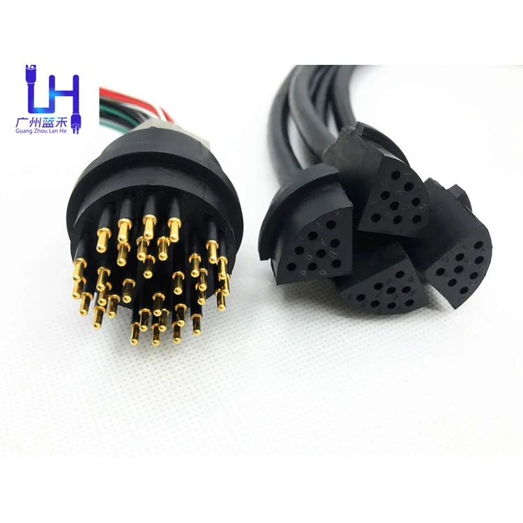 32 Pin Underwater Split Connector Waterproof PUR Cable Connectors For Subsea Harsh Ocean Environments