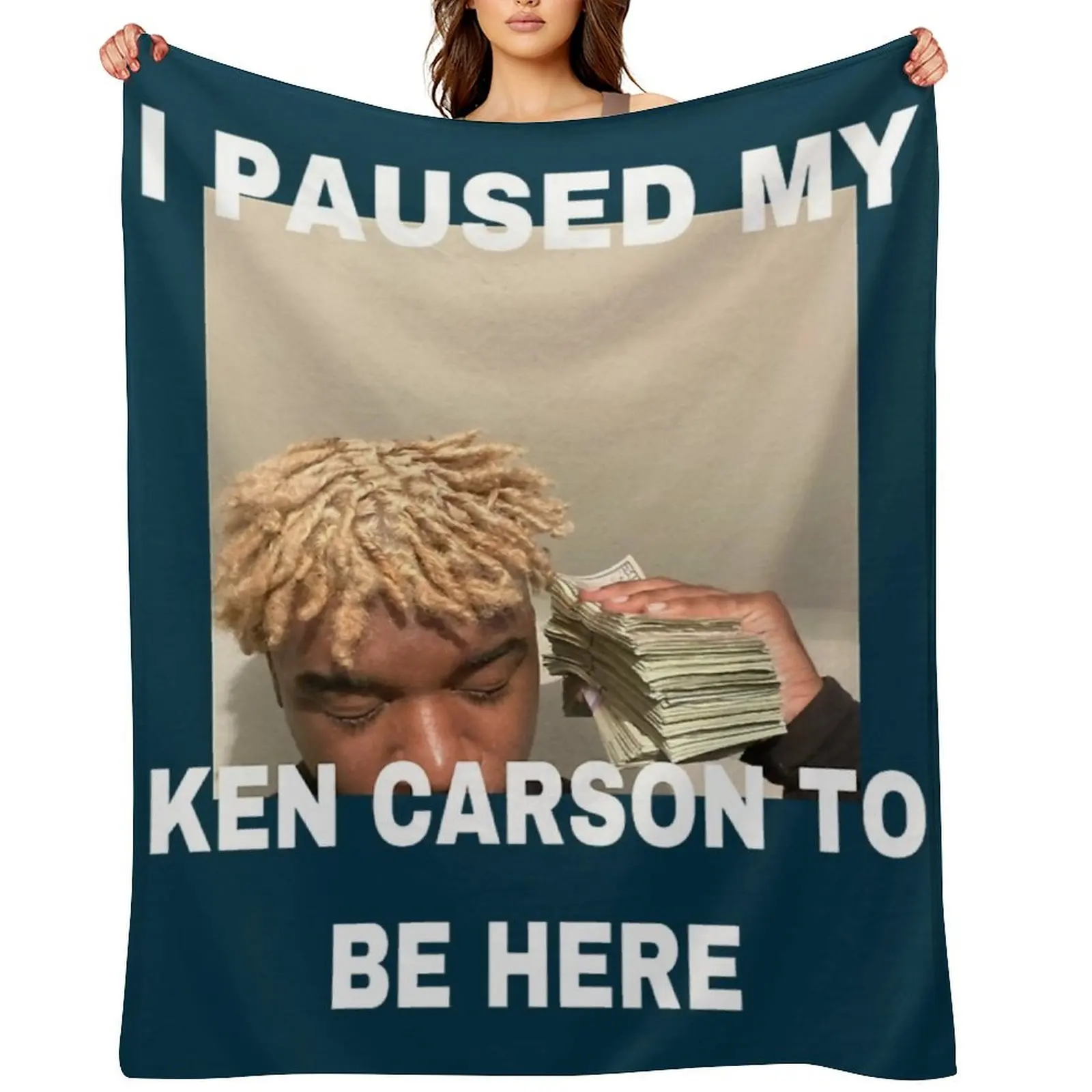 

I Paused My Ken Carson To Be Here Throw Blanket wednesday Bed linens sofa bed Thins Blankets