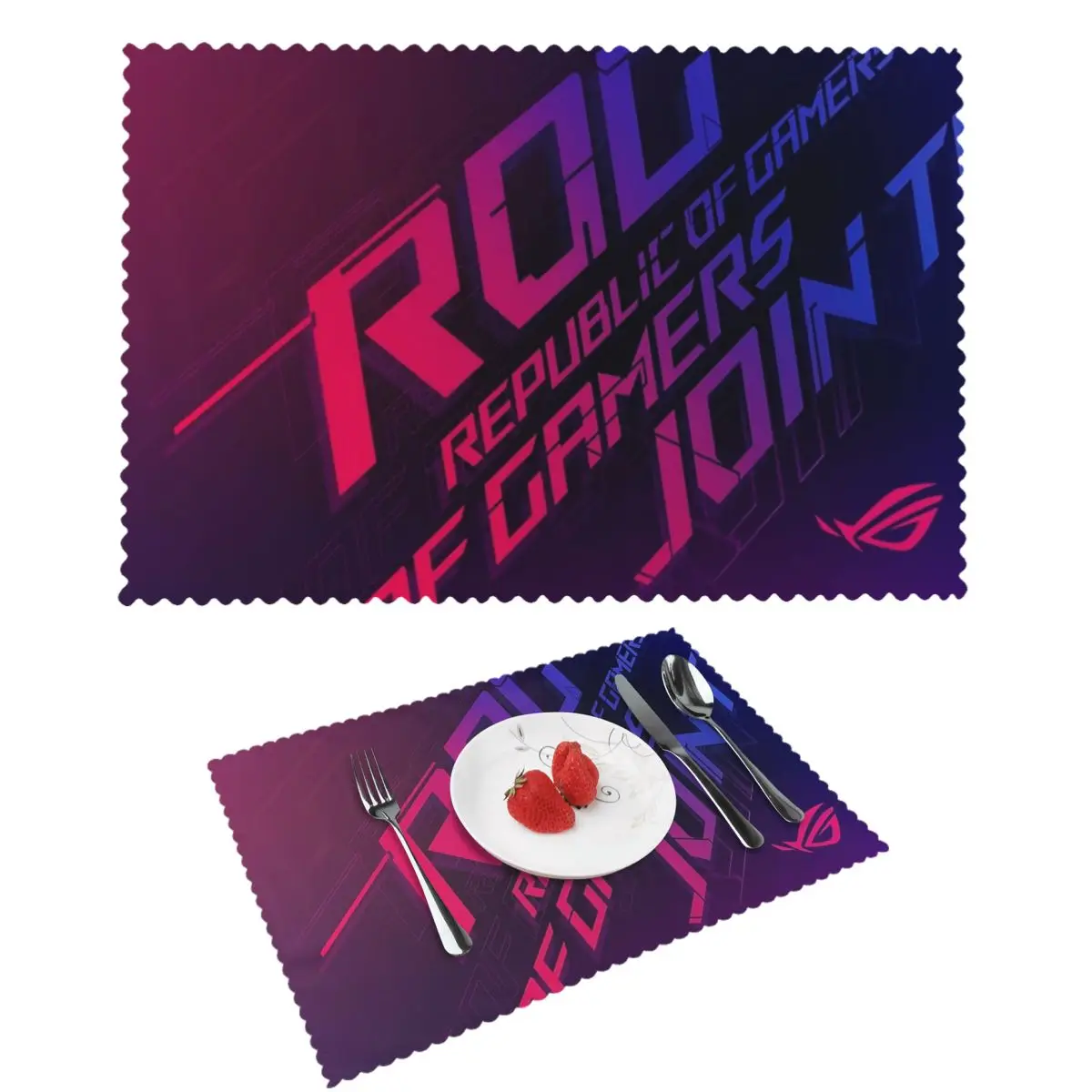 

Join The Republic Of Gamers Rog Asu Placemat Heat Resistant Plate Mat For Dining Table Bowl Coaster Home Decor Absorbent Mats