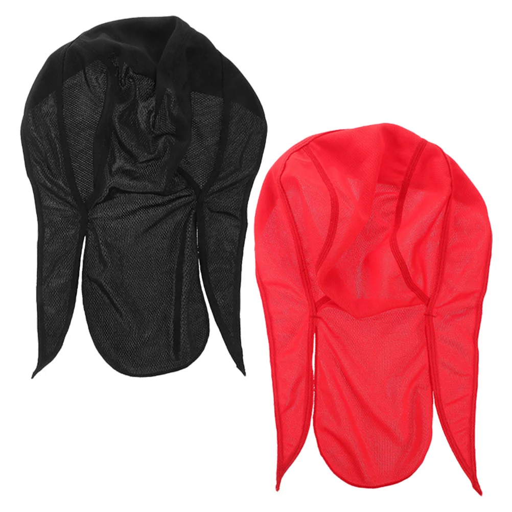 

2Pcs Wave Cap Unisex Long Tail Headwrap Sun Protection Quick Dry Hat Soft Comfortable Pirate Bandana for Cycling Riding Outdoor