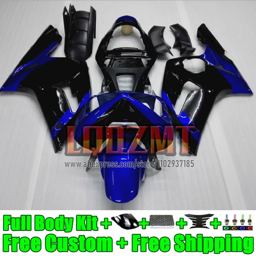 Injection Body For KAWASAKI NINJA ZX-636 ZX-6R 37No.10 ZX 6R 636 6 R 600CC glossy blue ZX636 ZX6R 2003 2004 ZX600 03 04 Fairing