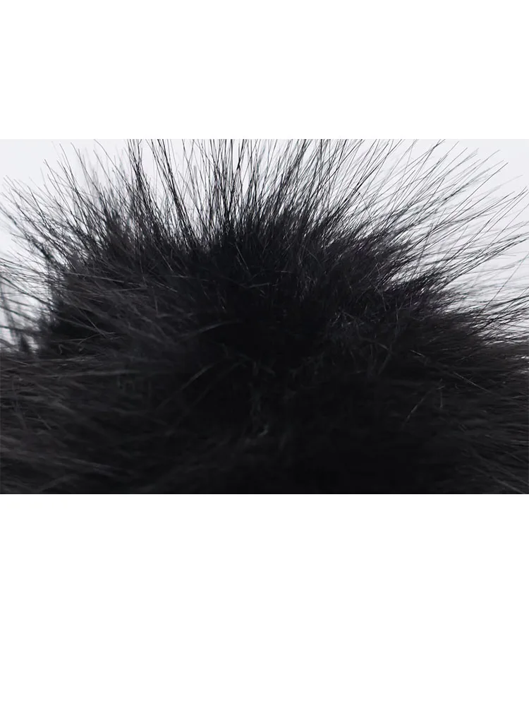 HH جديد أزياء الشتاء امرأة تنوعا طويلة الأكمام الوقوف طوق سستة فو الفراء تأثير سترة الإناث معطف غير رسمي نمط الشارع #5