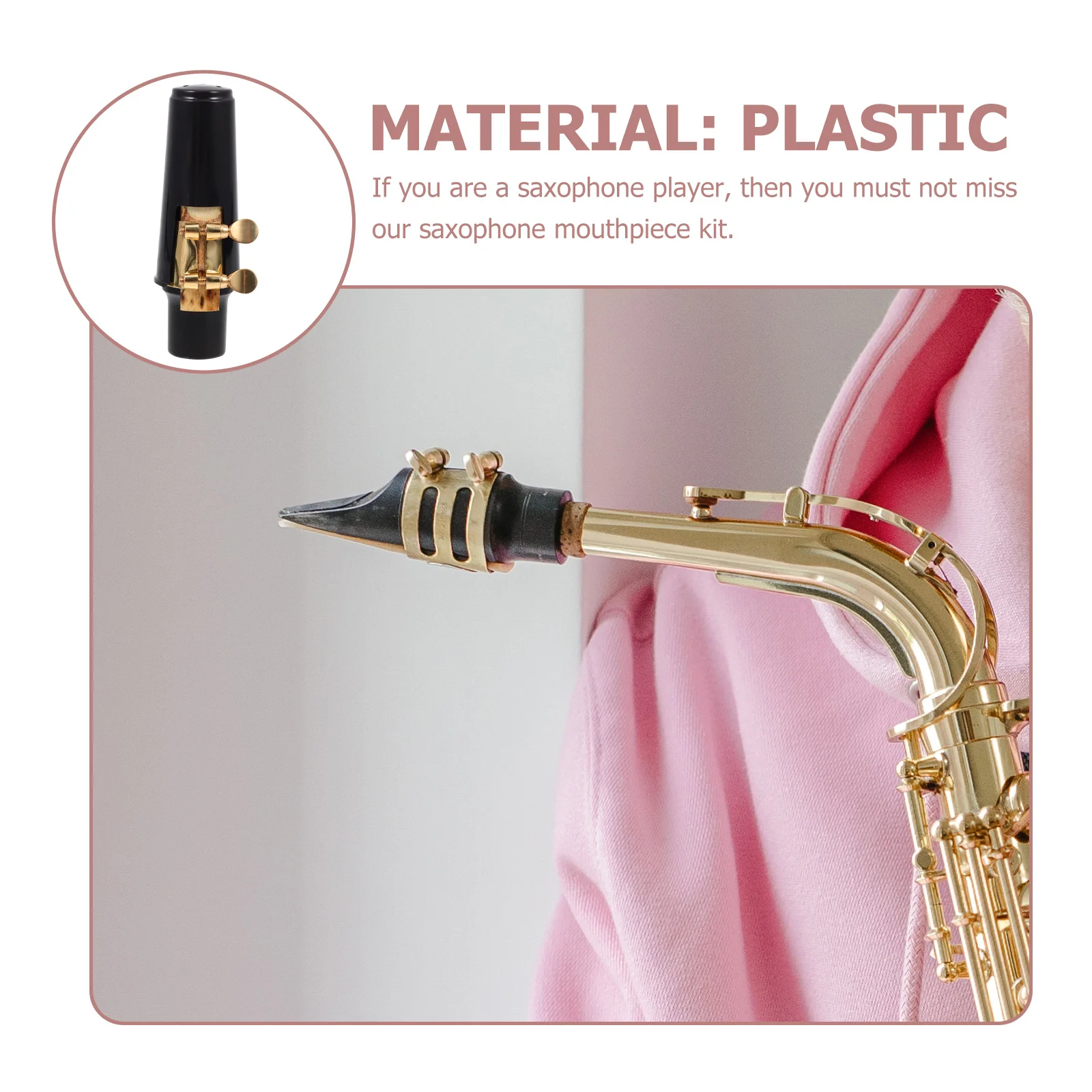 

1Set Professional Alto Sax Accessory Kit Lightweight Portable High Grade Materials Improved Tone Practice Sax Kit