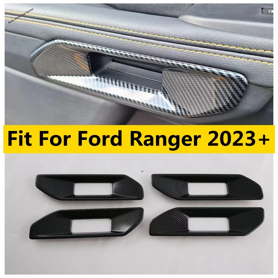 

Inside Door Pull Doorknob Scratch Handle Bowl Decoration Protector Shell Cover Trim For Ford Ranger 2023 2024 Car Accessories