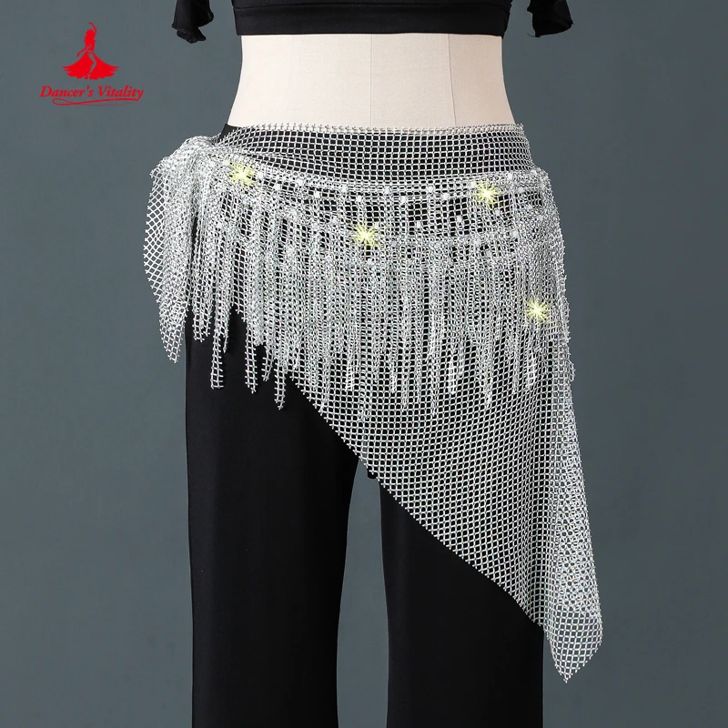 Belly Dance Hip Scarf Triangle Diamond Multi Layer Tassel Hot Diamond Waist Chain Versatile Waist Scarf Belly Dancing Belt