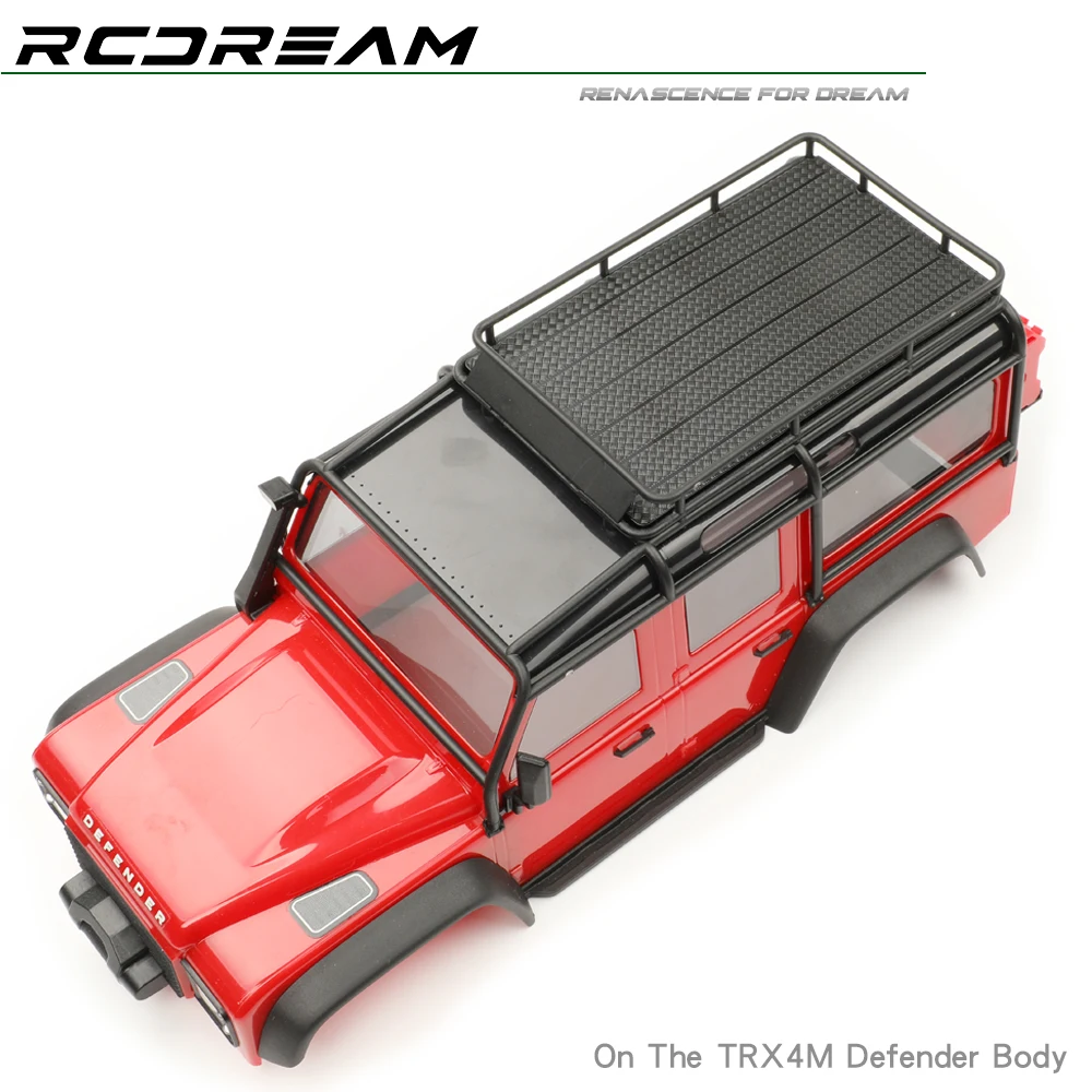 Diamentowa blacha ze stali nierdzewnej antypoślizgowa RCDream dla obrońcy 1/18 TRX4M bagażnik dachowy opcja aktualizacji części # 18D23-S/B
