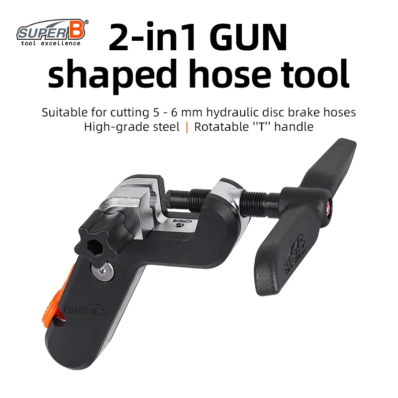

SUPER B TB-HC09 2-in1 Bicycle Hose Tool MTB Road Bike Brake Repair Tool Hydraulic Hose Needle Driver Cutter