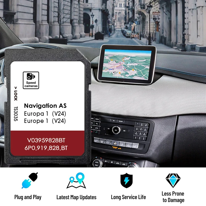 Kartenaktualisierung UK Europa V24 für Seat Ateca Alhambra Arona Leon Autosystem 2026 Sat Nav Navigation GPS SD-Karte 32GB