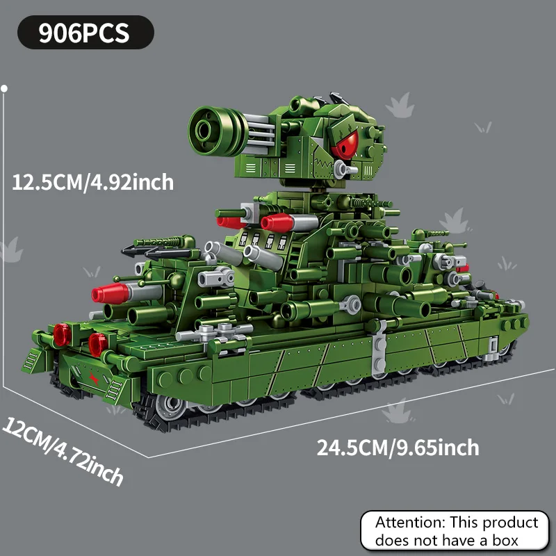 Tank World Puzzle Block Toy Assembly Set, Children's Handmade DIY Collection Models, Military Series Boys' Birthday Gifts