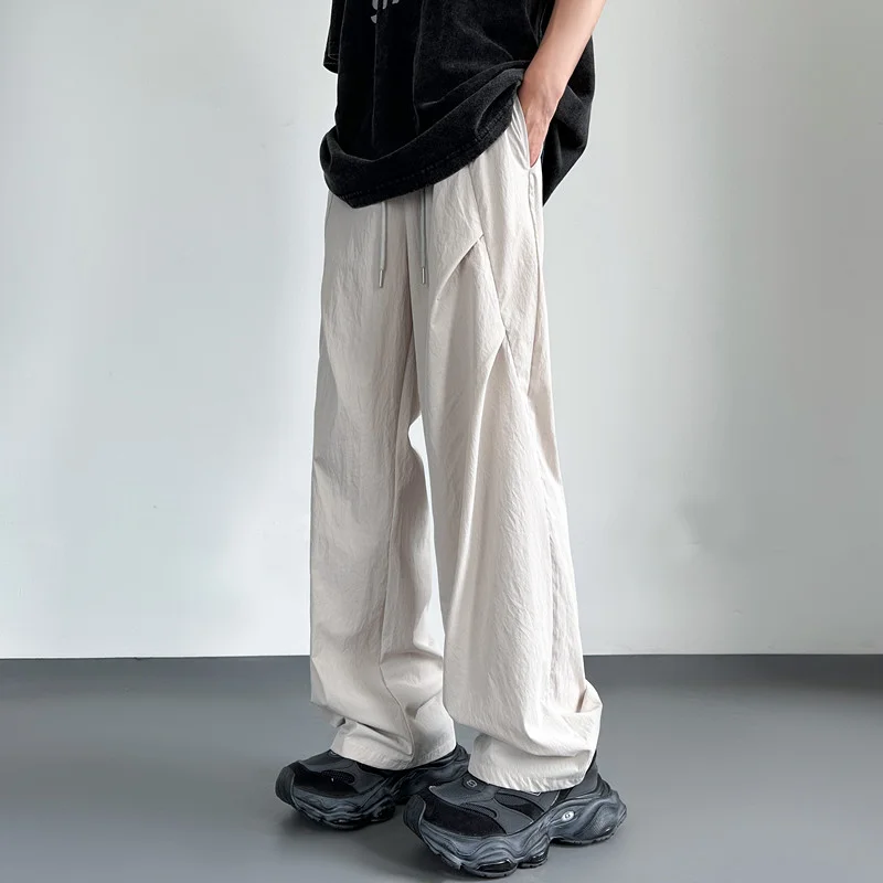 

Мужские летние тонкие брюки из ледяного шелка, быстросохнущие, для работы и активного отдыха, для альпинизма, повседневные, свободного кроя, модные, городские, стильные