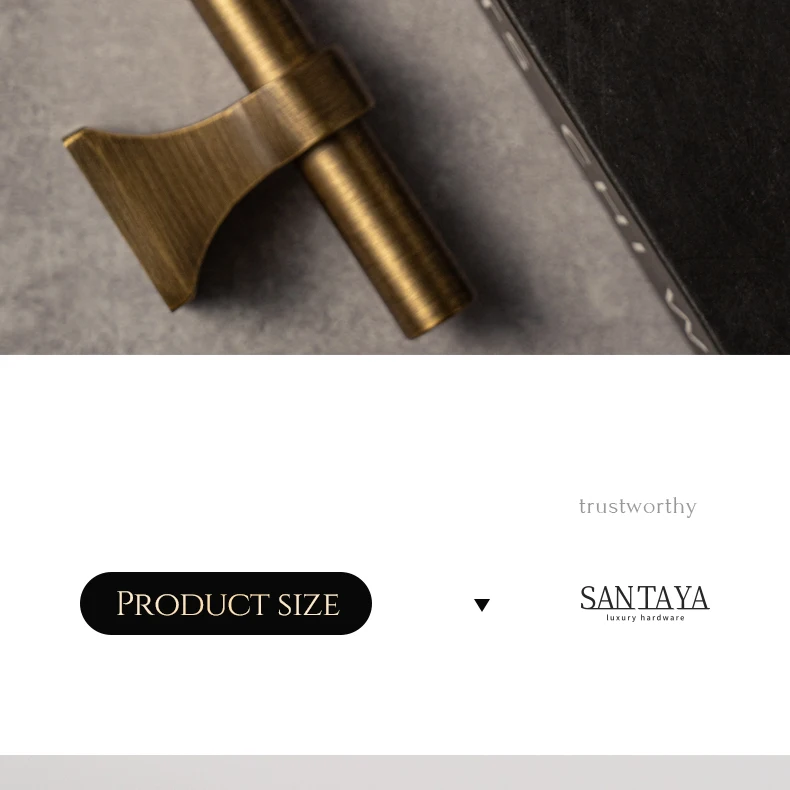 Antique brass drawer handle and T knob — supplier illustration 24