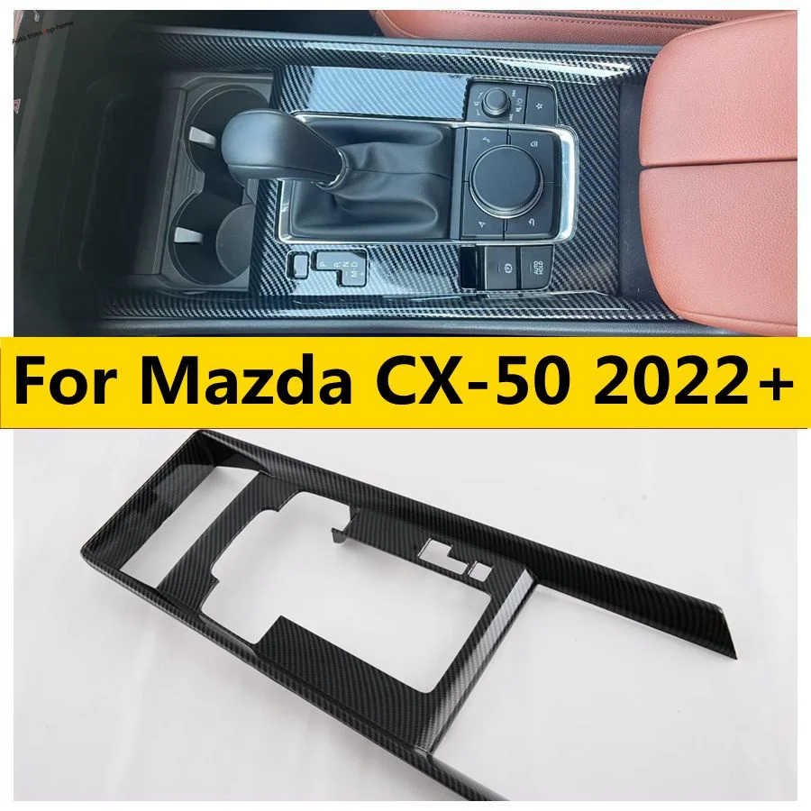 

Center Control Stalls Bracket Circle Gear Shift Box Panel Decoration Fit For Mazda CX-50 2022 - 2024 Interior Car Accessories