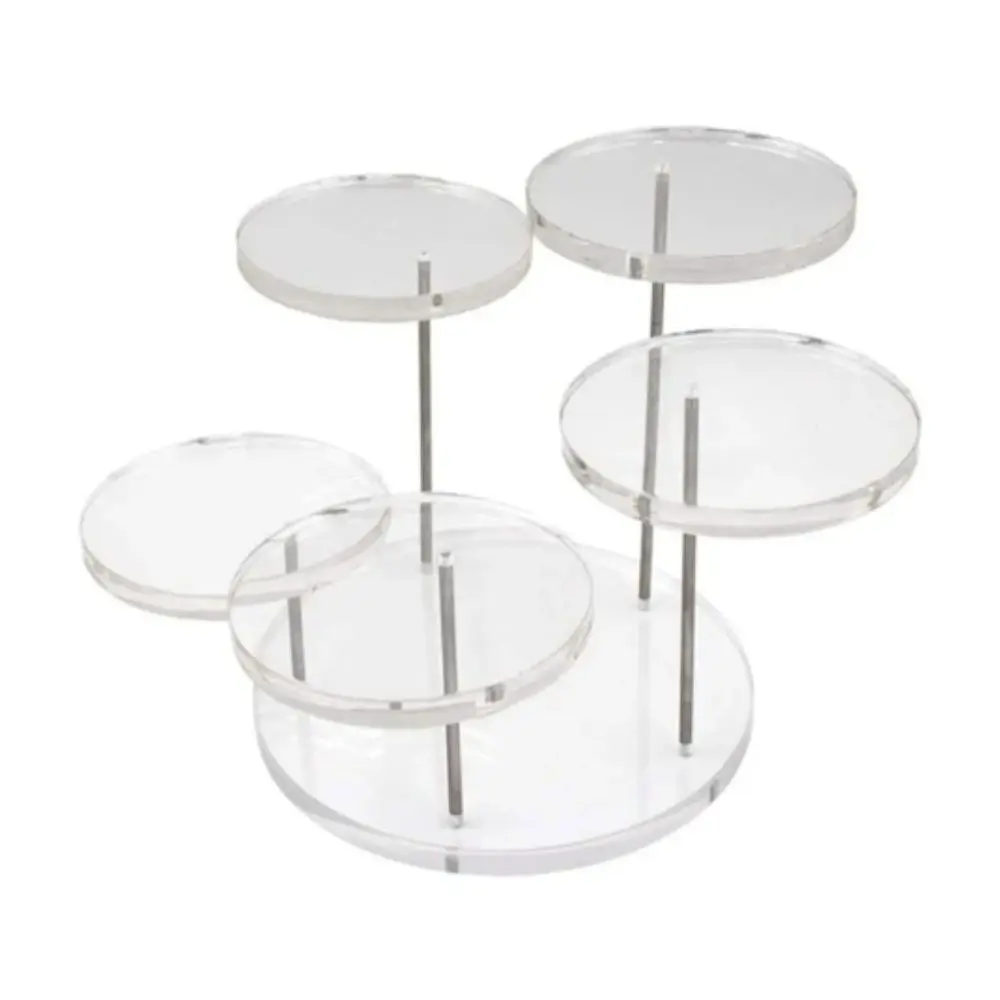 

Transparent Acrylic Display Stand White Black 3-Layer Multi-functional Display Stand Acrylic Material Many Styles Dessert Rack