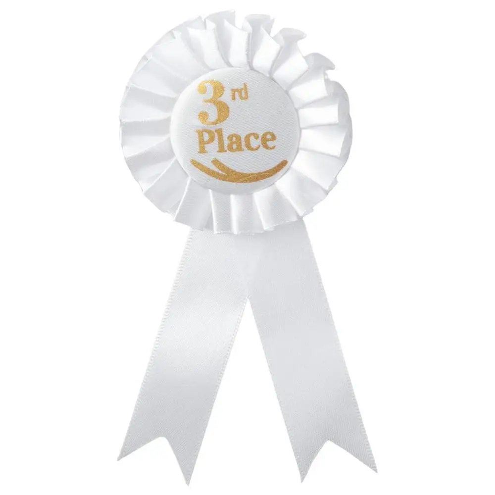 Ensemble de Prix du Ruban de Héros pour Compétition, Fournitures Scolaires, Rosette, HonTosRibbon, 1ère, 2ème, 3ème Place, 16.5x8cm