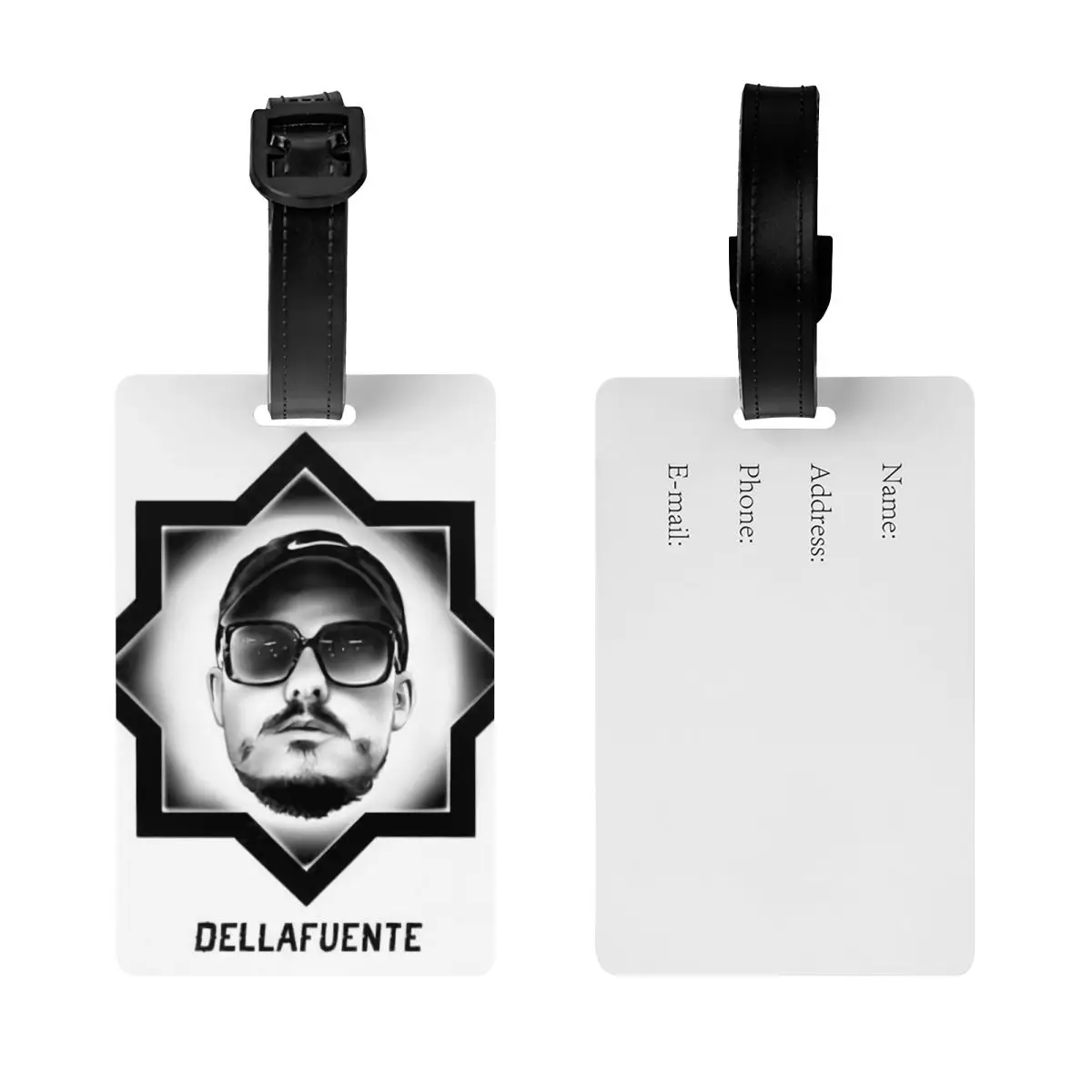 Custom Dellafuente Spanish Rapper Luggage Tag Suitcase Baggage Privacy Cover ID Label