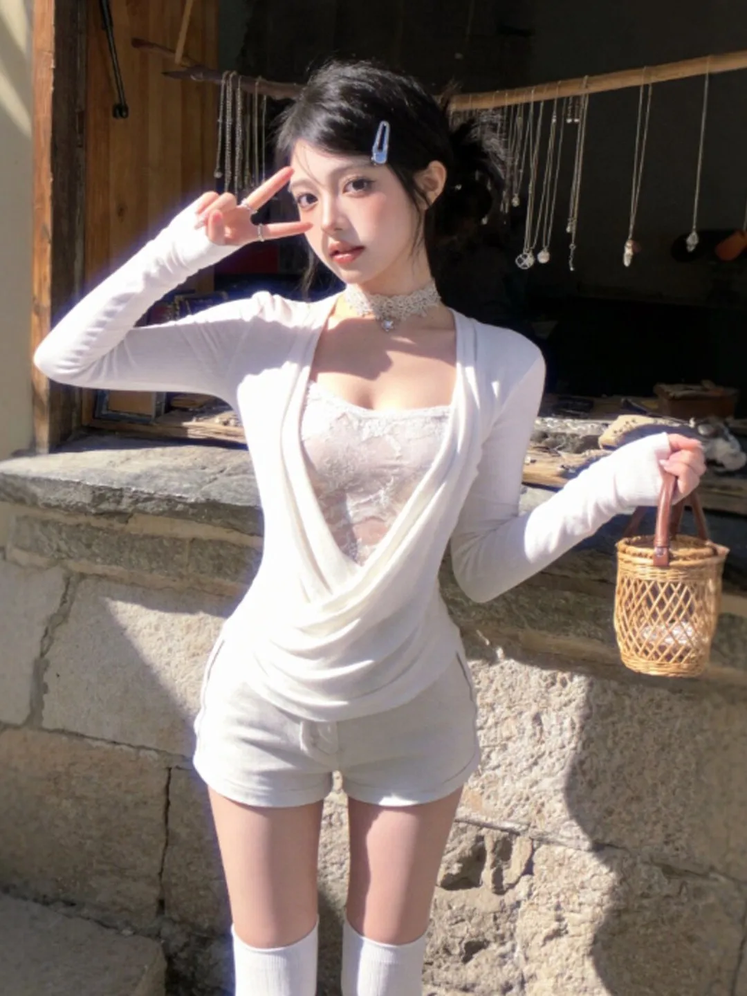 

Ele Unique ort Sve T-irt And orts Set High Waist Comfortable Spring Faion Women's Clothing Casual Outfit