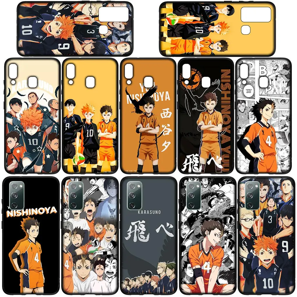 Karasuno Haikyuu يو Nishinoya يو يو يو غلاف الهاتف لسامسونج غالاكسي نوت 20 الترا 10 8 9 S10 لايت S9 + A6 A8 زائد A7 A9 غطاء