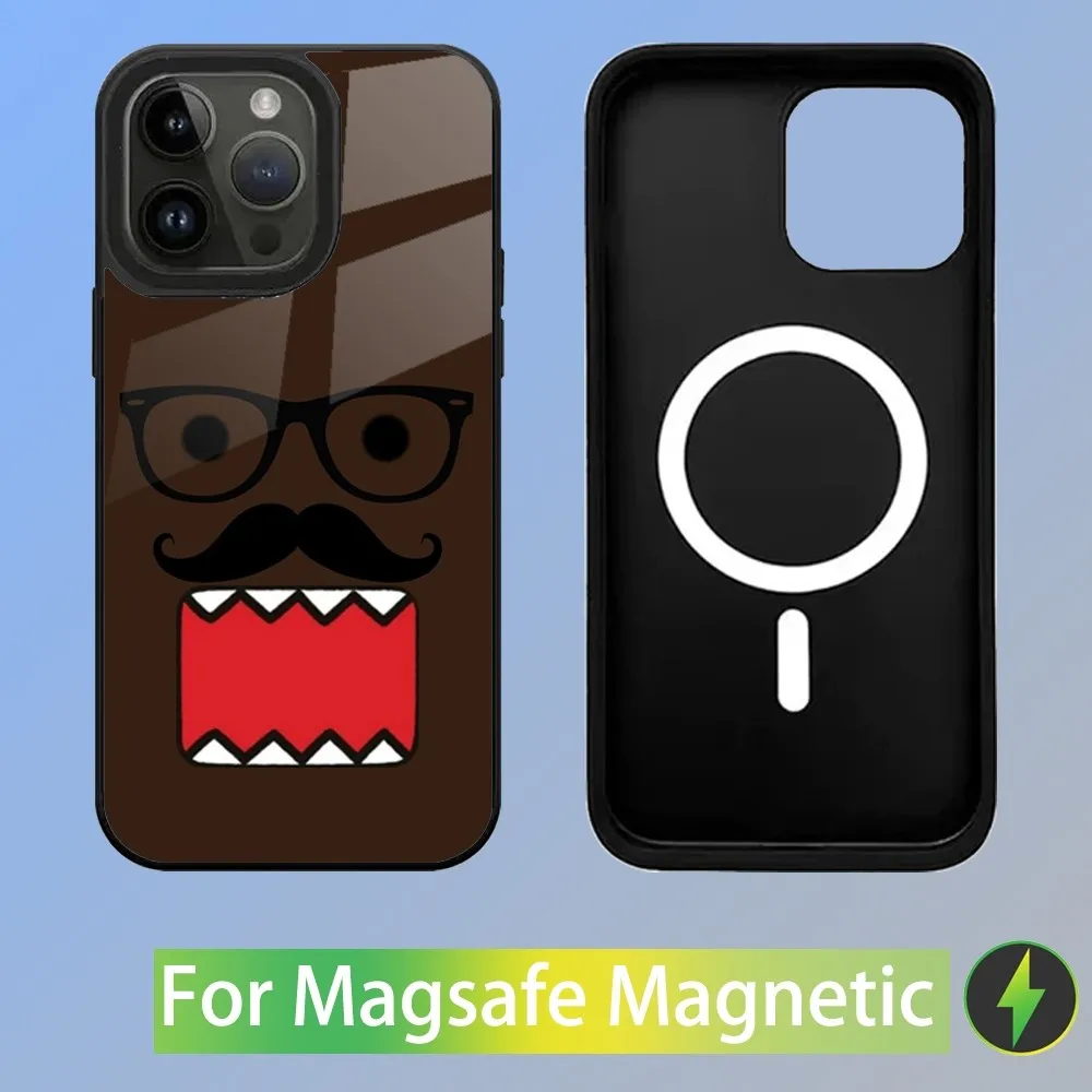 Cute D-Domo-kun Phone Case For iPhone 15,14,13,12,11,Plus,Pro,Max Mini Magsafe Magnetic Wireless Charging