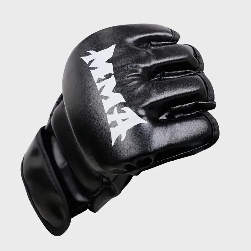 Professional Boxing Gloves Training Half Finger Leather Cushion for Sanda Boxing UFC Training Sandbag Knuckles