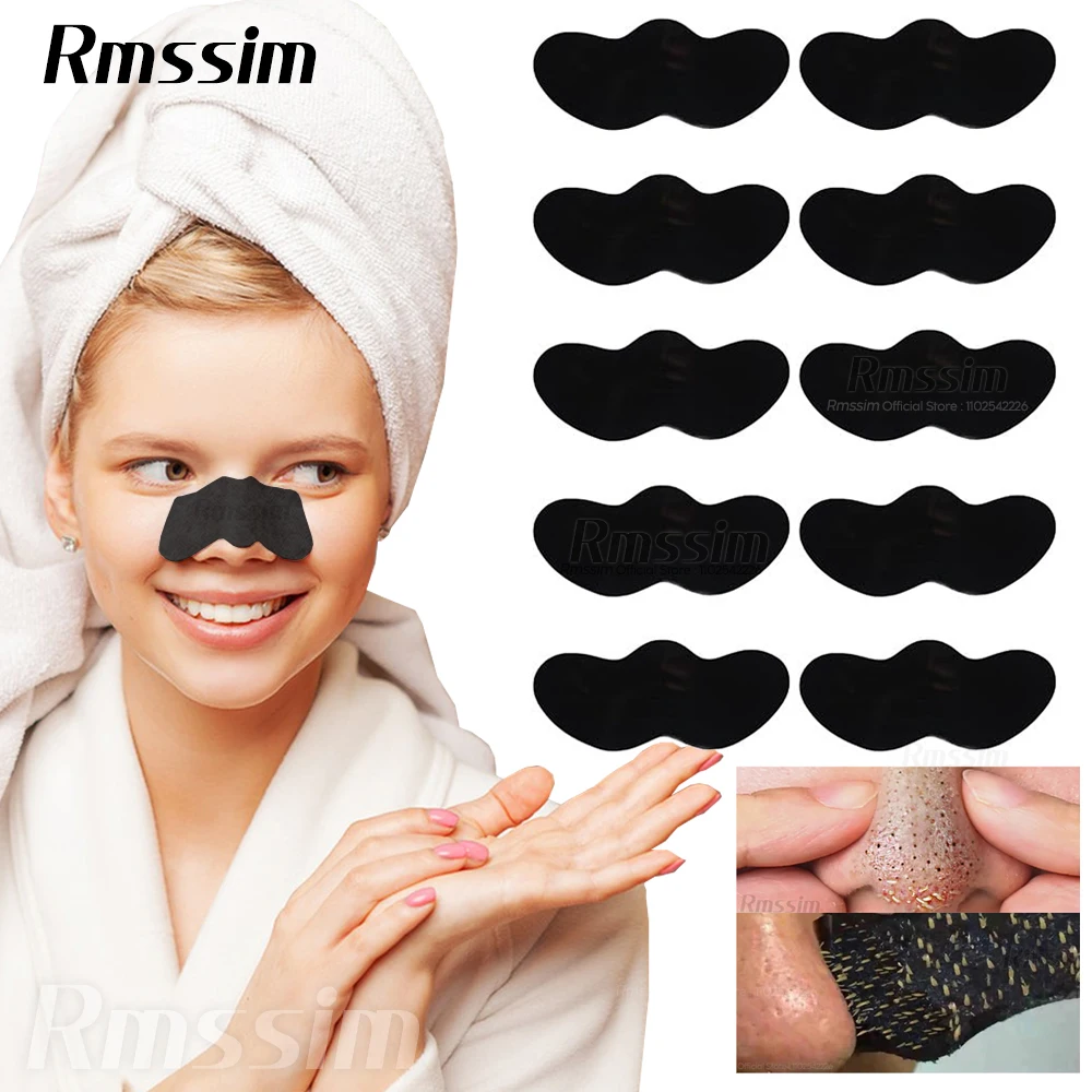 100/50/10 peças de adesivos de limpeza de nariz, remover cravos e acne, poros de limpeza profunda, absorvem óleo e sujeira, adesivo de máscara de nariz